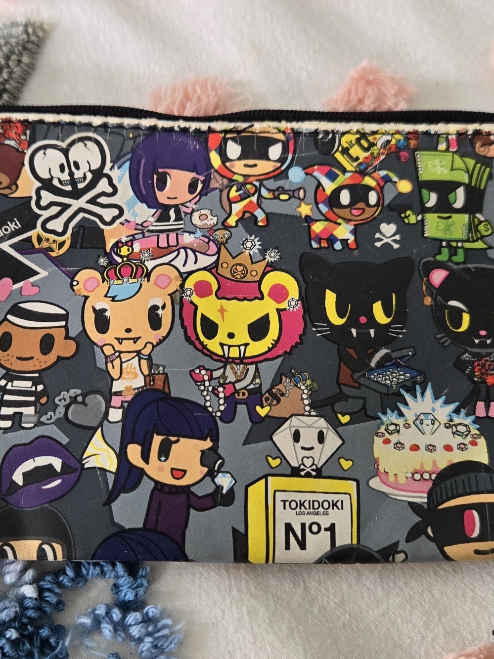 tokidoki Accessories Pouch - Gray, Yellow, Purple, Black